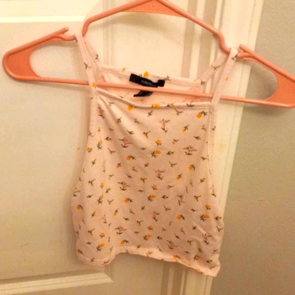 Pink top with flowers